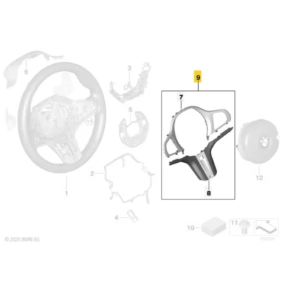 OEM BMW M Steering Wheel Decorative Trims Set – 32305B6CD48