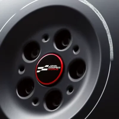 OEM MINI JCW Fixed Hub Caps, Set of 4 - 36135B30FD1