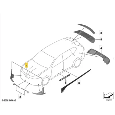 OEM BMW M Performance Front Splitter - iX3 NA5