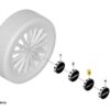 MINI fixed hub caps parts diagram 538712 with JCW and MINI Vibrant Silver caps
